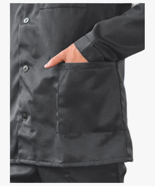 Костюм рабочий (тк.Смесовая,210) брюки, т.серый/оранжевый