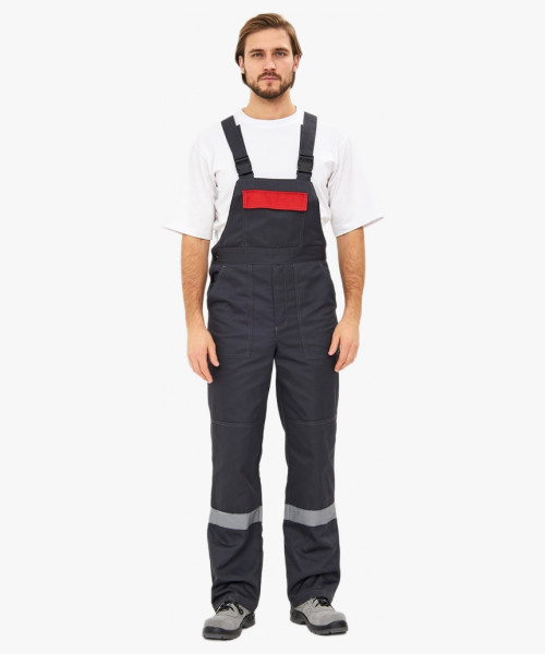 Костюм Лигор-2 Премиум СОП К. (тк.Смесовая,240) п/к, т.серый/красный