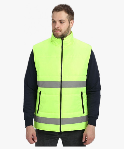 Жилет утепленный сигнальный Ярксион СОП (тк.OxLine,90), лимонный