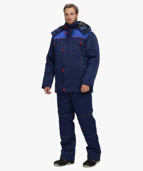 Костюм зимний Флофт-2 (тк.Смесовая,210) п/к, т.синий/васильковый