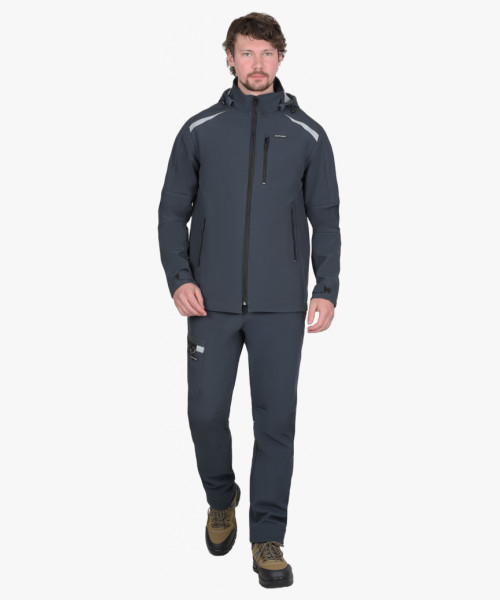 Костюм СИРИУС-СПЕЙС куртка, брюки, софтшелл сине-серый