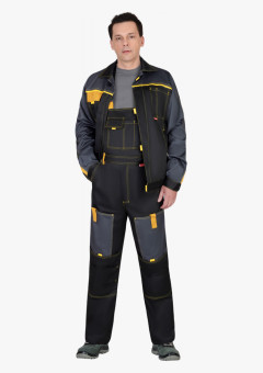 Костюм СИРИУС-ФАВОРИТ куртка, п/к, черный с темно-серым