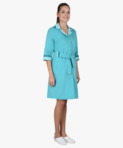 Халат СИРИУС-ФЛОРА женский светло-бирюзовый (СТ)