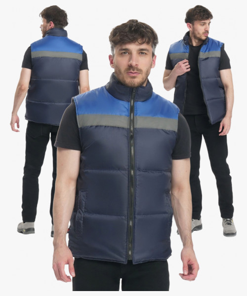 Жилет утепленный Экспертный СОП (тк.Оксфорд), т.синий/васильковый