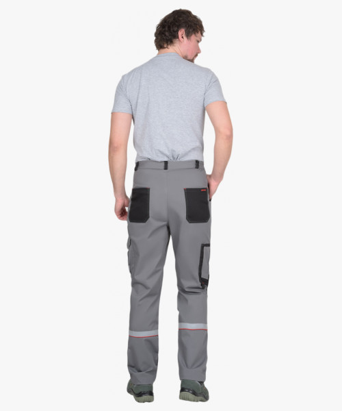 Брюки СИРИУС-СТАН ср-серые с черной и красной отделкой