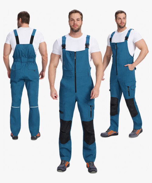 Полукомбинезон ProfLineSpecialist (тк.РипСтоп,240), циан/черный