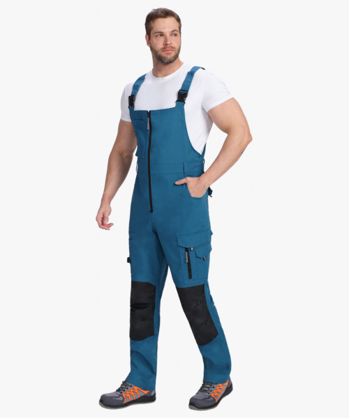 Полукомбинезон ProfLineSpecialist (тк.РипСтоп,240), циан/черный