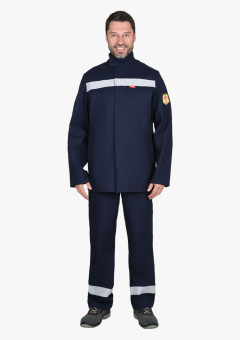 Костюм сварщика СИРИУС-ГЕРКУЛЕС летний: куртка, брюки темно-синий и СОП