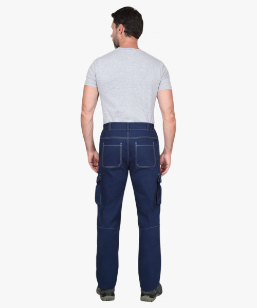 Брюки СИРИУС-ДЖЕТ синие с голубым тк. мех. стрейч с ВО