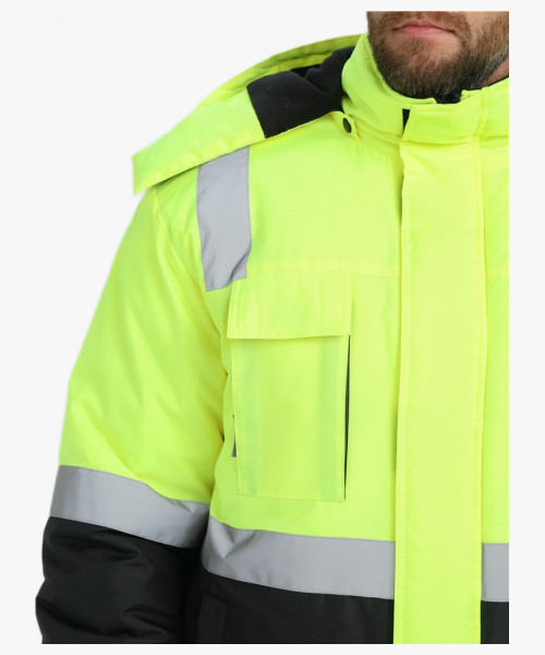 Костюм зимний сигнальный ProfLineSpecialist (тк.Оксфорд PU) брюки, желтый/черный