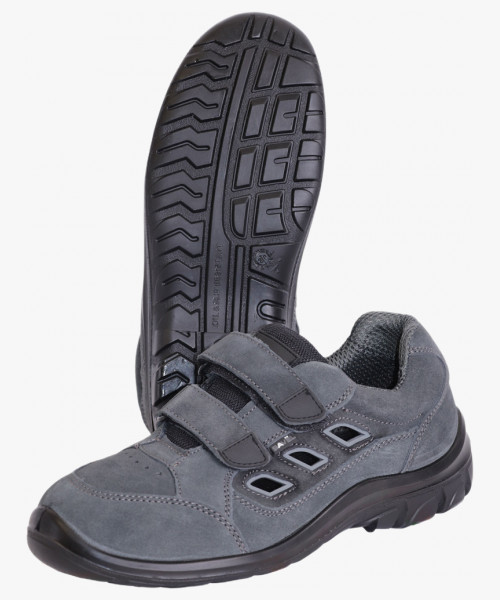 Полуботинки с перфорацией УНИВЕРСАЛ, замша (серые), ПУ