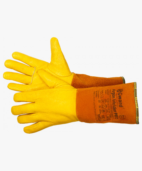 Argon Welder Pro Краги из спилка с перчаткой из желтой кожи