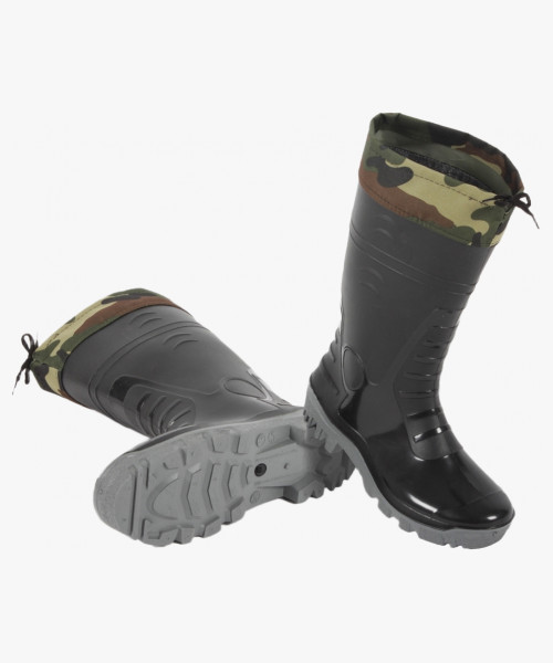 Сапоги мужские ПВХ двухкомпонентные с надставкой, черный (арт. кмф м.135)