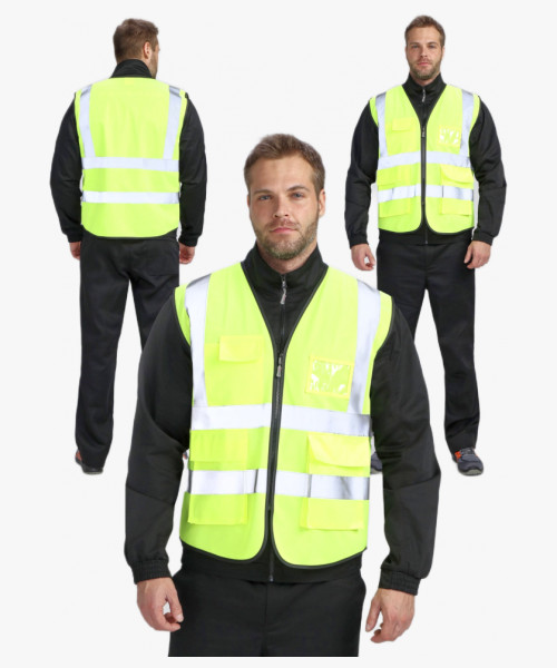 Жилет сигнальный ProfLineLeader СОП-4 (тк.Полиэфир,130), желтый