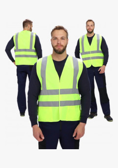 Жилет сигнальный ProfLineSpecialist с карманами СОП-4 (тк.Полиэфир,130), желтый