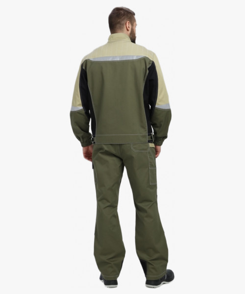 Костюм Вектрон-2 (тк.Смесовая МВО,240) п/к, хаки/черный/бежевый