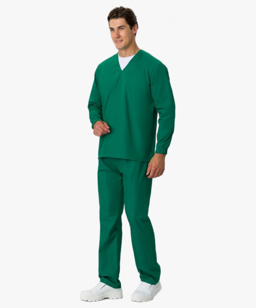 Костюм мужской ХАССП-База (тк.ТиСи,120), т.зеленый