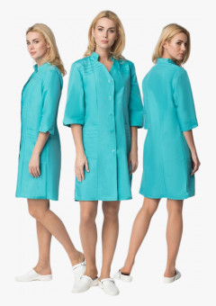Халат женский Лира (тк.ТиСи), бирюзовый
