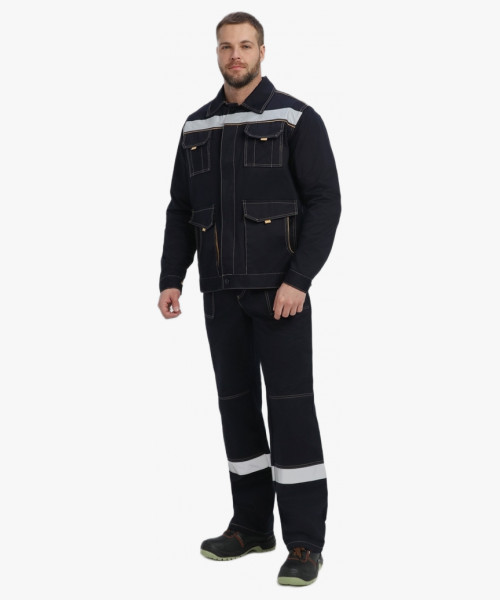 Костюм Троя IMP (тк.Саржа,320) п/к, т.синий/бежевый