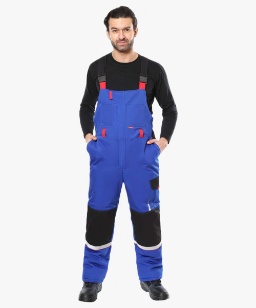 Костюм СИРИУС-СТАН зимний: куртка, п/к васильковый с черным и красным