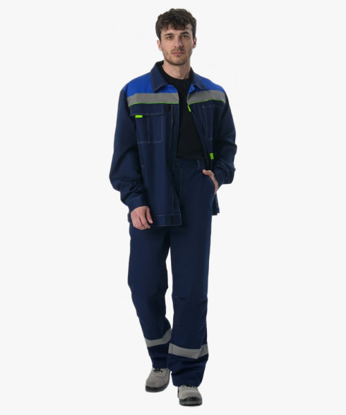 Костюм Флофт-1 СОП (тк.Смесовая,210) брюки, т.синий/васильковый