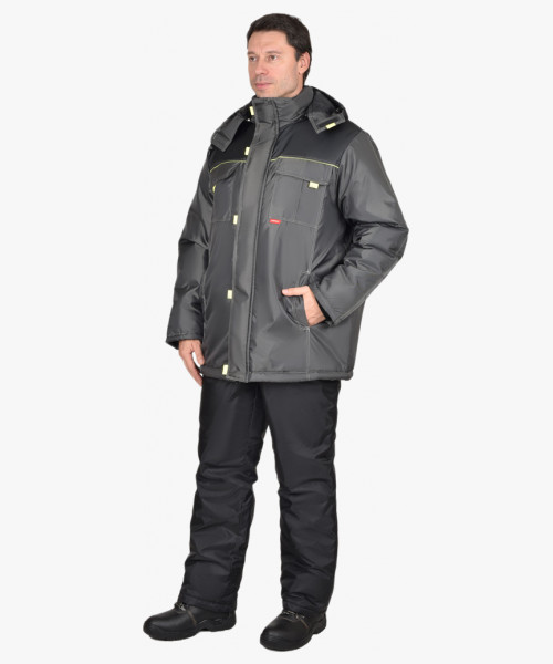 Костюм СИРИУС-ФАВОРИТ куртка, полукомбинезон, т.серый с серым