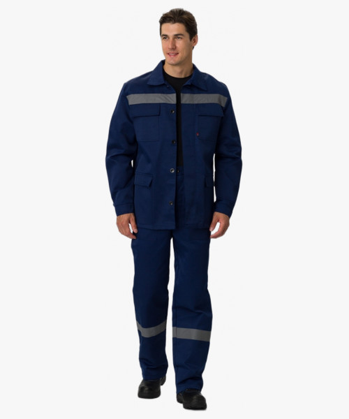 Костюм Экспертный-Люкс СОП (тк.Смесовая,210) брюки, т.синий