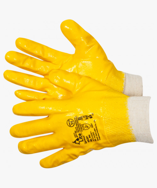 Astra LITE Перчатки с полной обливкой нитрилом жёлтого цвета