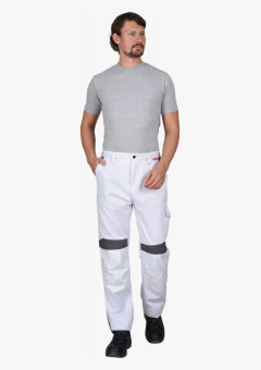 Брюки СИРИУС-ЦИТРИН белый со средне-серым
