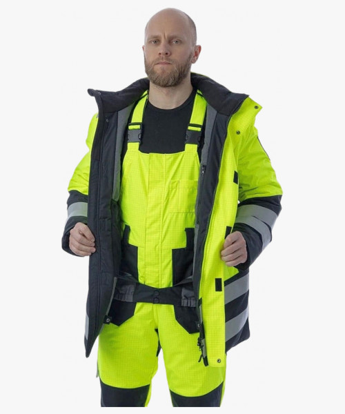 Куртка-парка мультизащитная зимняя Brodeks MW29-83В, цвет жёлтый, чёрный