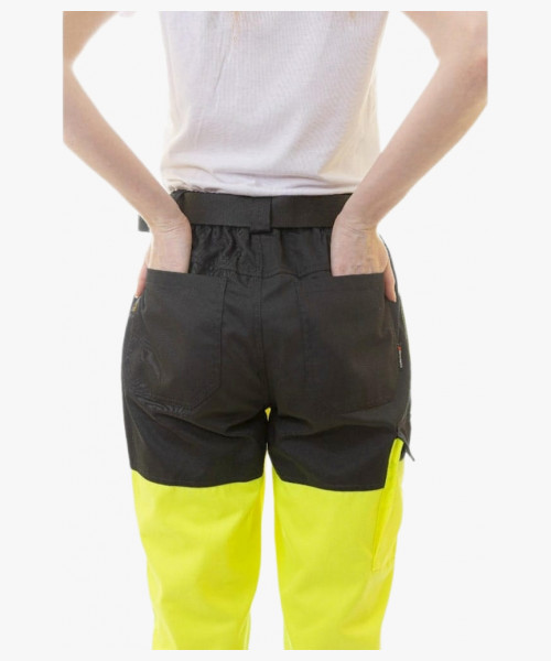 Брюки сигнальные женские Brodeks KS319, цвет жёлтый, чёрный