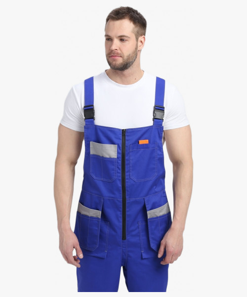 Костюм Драга-2 (тк.Смесовая МВО,240) п/к, васильковый/св.серый/оранжевый