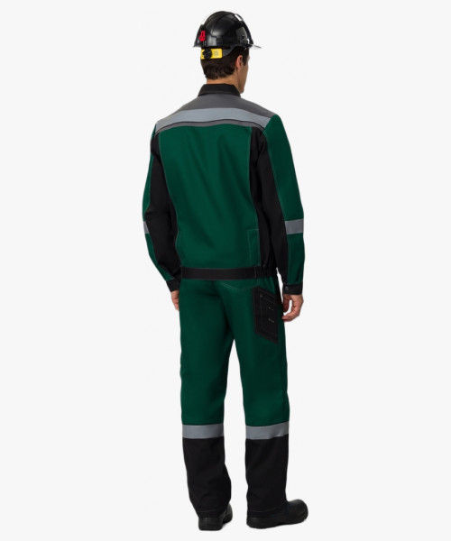 Костюм Виват-2 Премиум AR (тк.Смесовая,240) п/к, зеленый/черный/серый