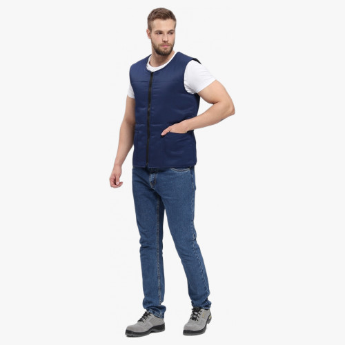 Жилет утепленный База (тк.Смесовая,210), т.синий