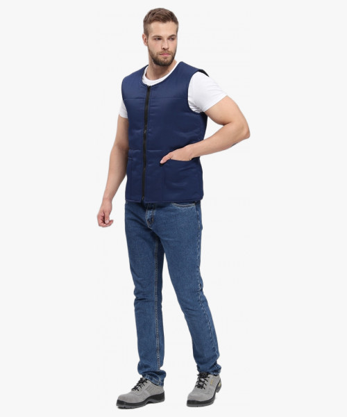 Жилет утепленный База (тк.Смесовая,210), т.синий