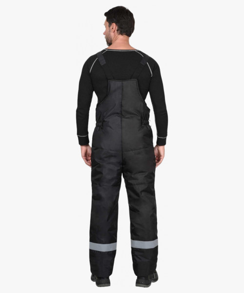 Полукомбинезон мужской зимний универсальный, черный, СОП 50мм