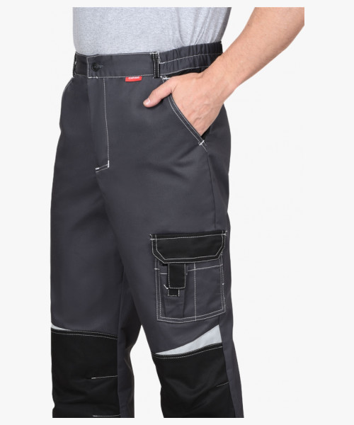 Брюки СИРИУС-ФАВОРИТ-МЕГА серый с черным