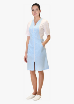 Халат СИРИУС-АЛИСА женский голубой с белым