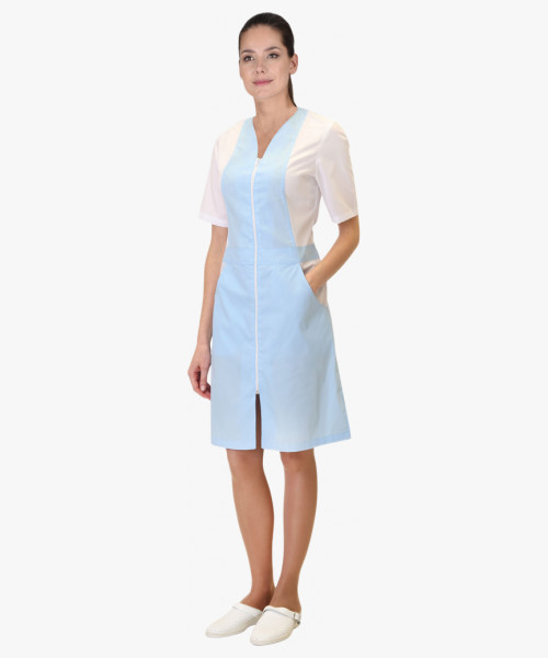 Халат СИРИУС-АЛИСА женский голубой с белым