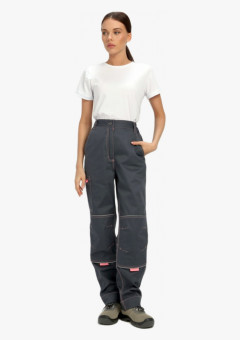 Брюки женские ProfLineSpecialist (тк.Смесовая,240), серый/розовый