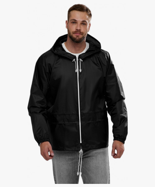 Куртка-дождевик Лидер (Таффета/Оксфорд, 240), черный