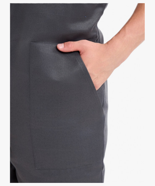 Костюм зимний Труженик-Ультра-2 СОП (тк.Смесовая,210) п/к, т.серый/красный