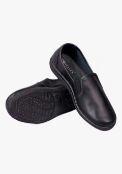 Туфли мужские нат.кожа ПВХ, черный