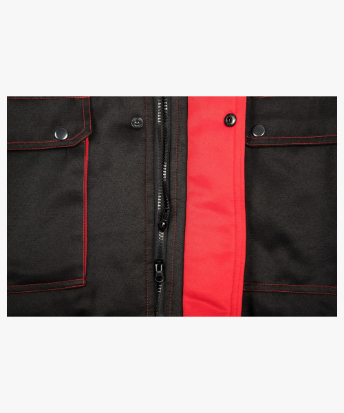 Костюм зимний Титан (Смесовая, 210) п/к, черный/красный