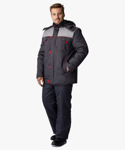 Куртка зимняя Фаворит (Балтекс, 210), тёмно-серый/серый