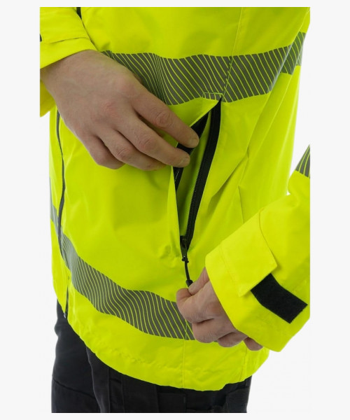 Куртка-парка сигнальная летняя Brodeks KS223, цвет жёлтый