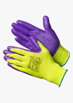 Hi-Vis Перчатки нейлоновые с нитриловым покрытием