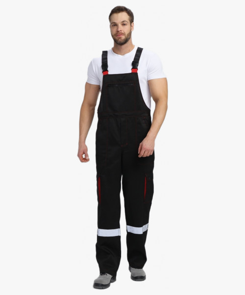 Костюм Нейч-2 СОП с капюшоном (тк.Смесовая,210) п/к, черный/красный