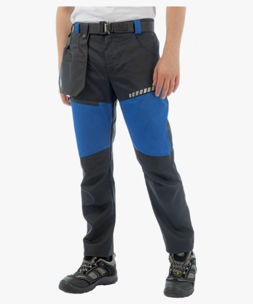 Брюки летние мужские Brodeks KS334, цвет синий, чёрный