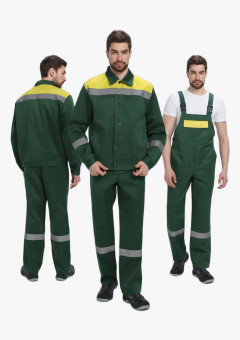 Костюм Лигор-2 СОП (тк.Смесовая,210) п/к, зеленый/желтый